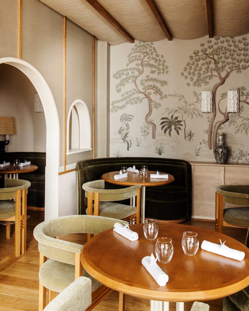 Interiors of Mosuke restaurant in the French capital