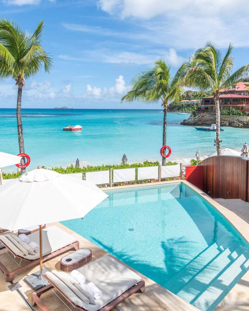 View over a private pool at Eden Rock St Barths, St Barts