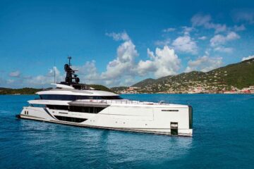 A CRN yacht by Ferretti Group in the Mediterranean
