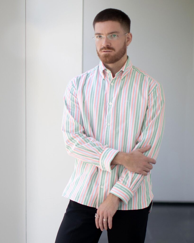 Jack Schneider poses for a picture at the Chicago Museum of Contemporary Art