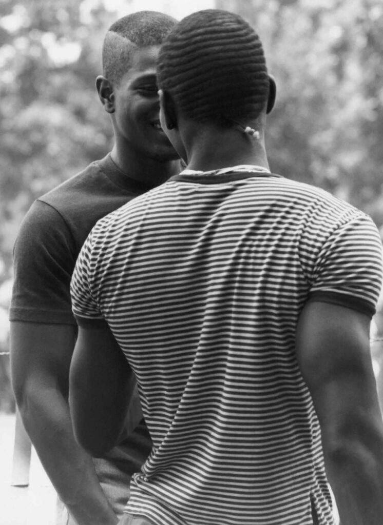 Two Young Men and Waves by Patric McCoy, part of an exhibition curated by Jack Schneider, Chicago Museum of Contemporary Art