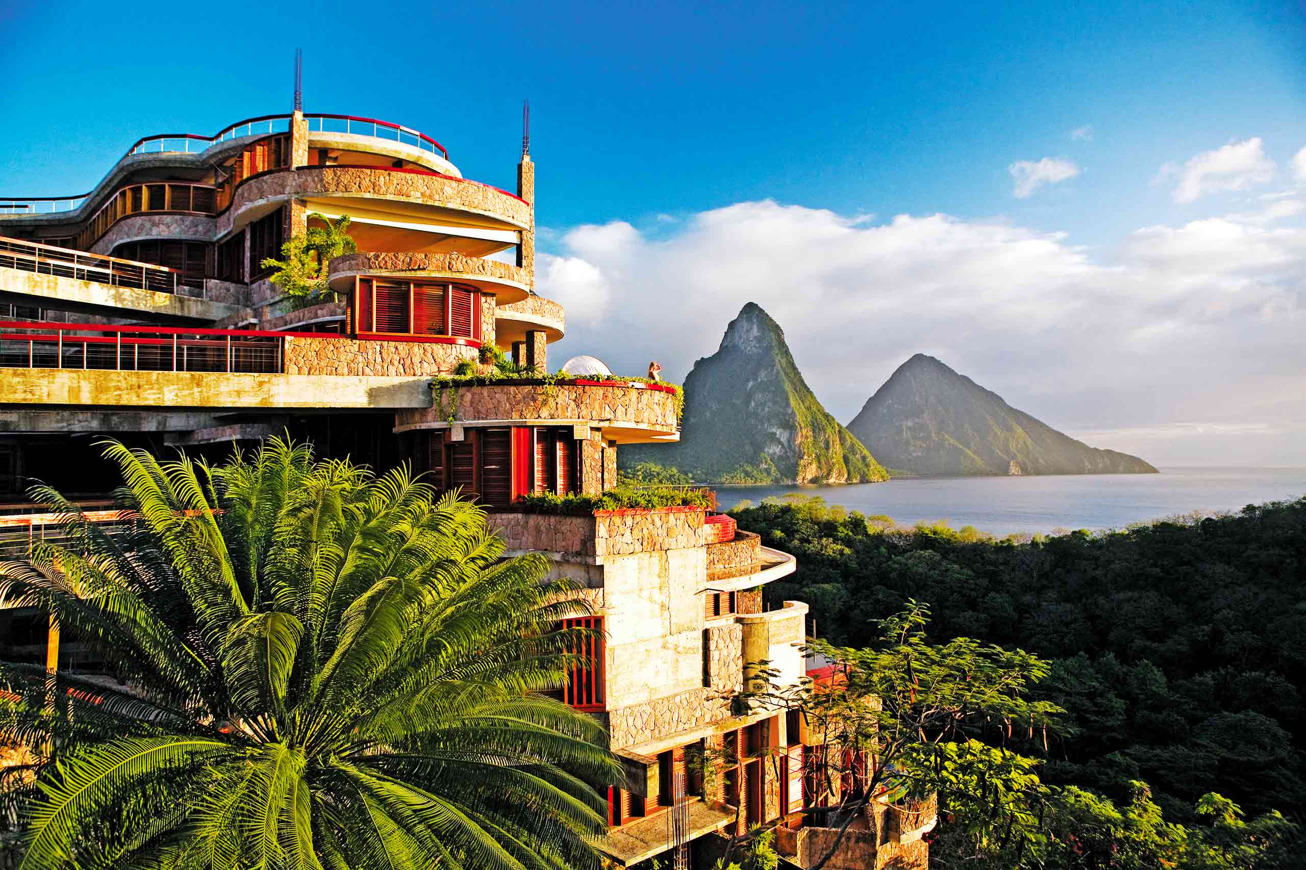 Exterior of Jade Mountain, Soufriere, St Lucia