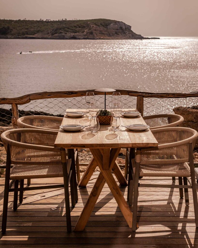 Outdoor seating at Six Senses Ibiza, Spain