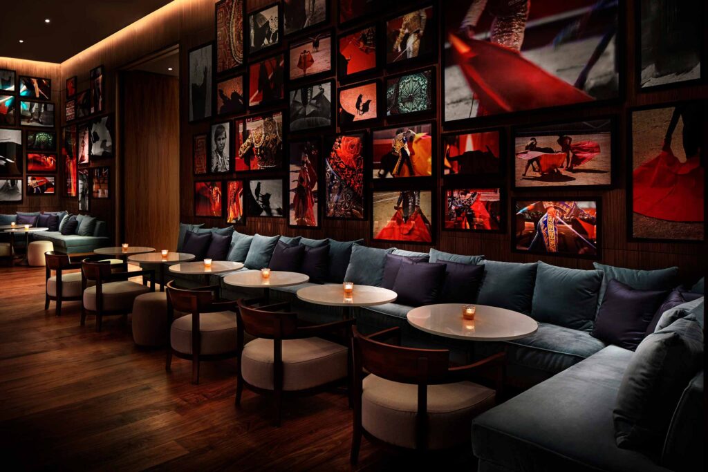 Atmospherically lit seating area at Matador Room, spearheaded by Lateisha Wilson