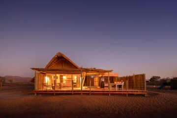 Night falls over Little Kulala, Sossusvlei, Namibia