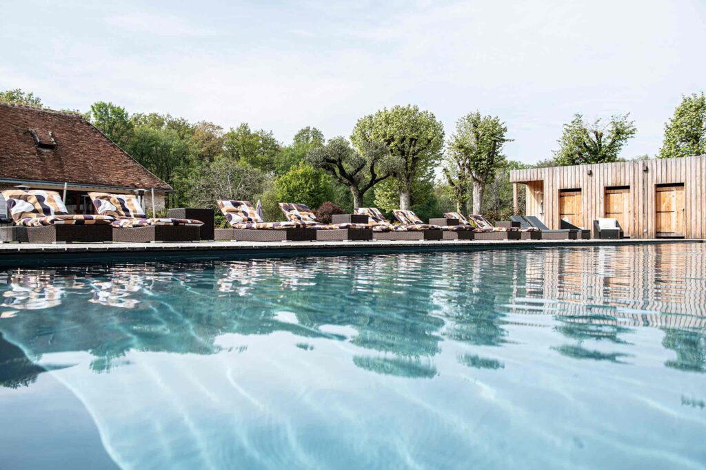 The pool at Loire Valley Lodges, Esvres, France