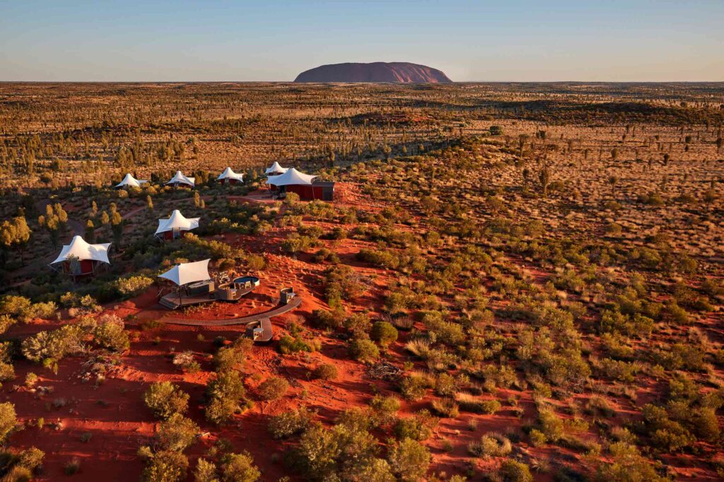 Aerial view of Longitude 131°, Yulara, Australia