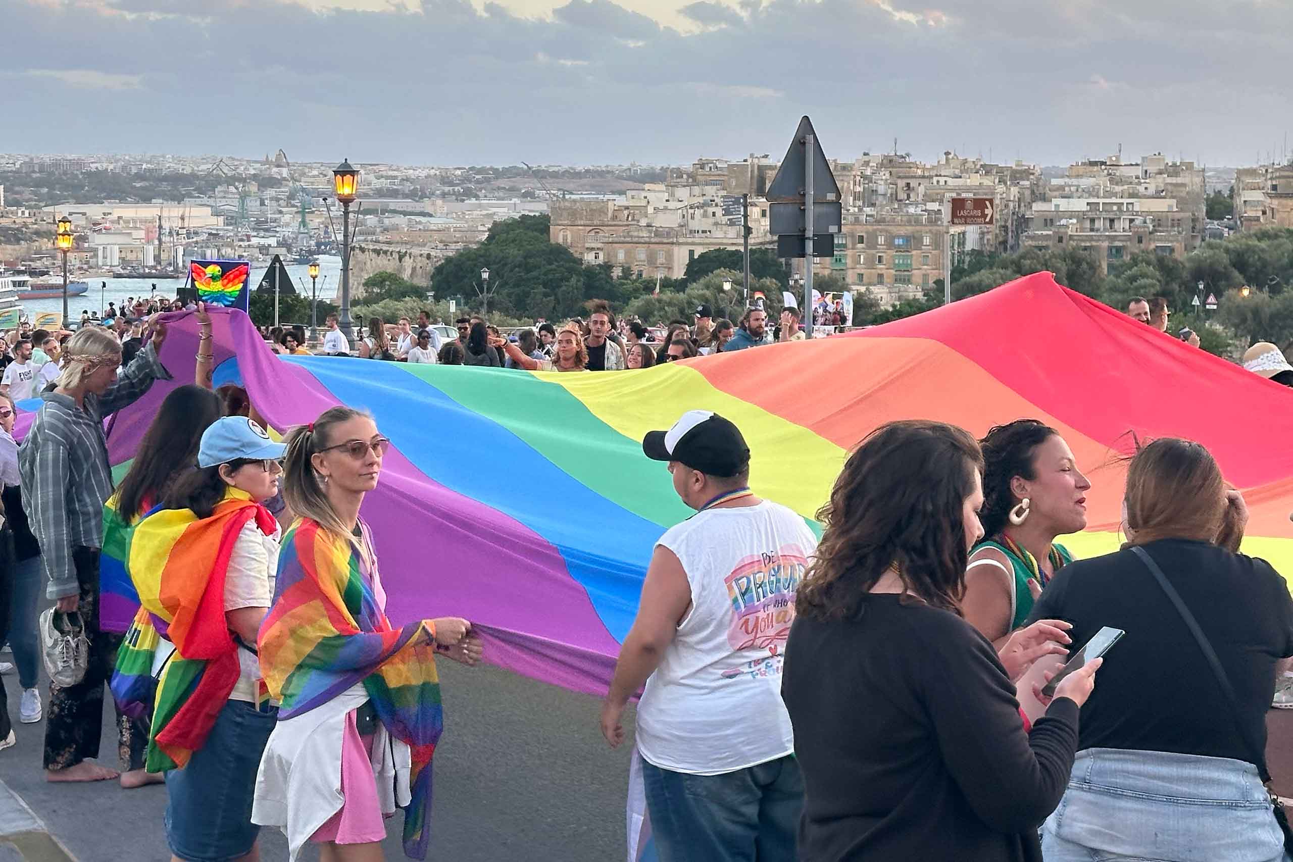 Malta Pride 2024 rainbow flag parade