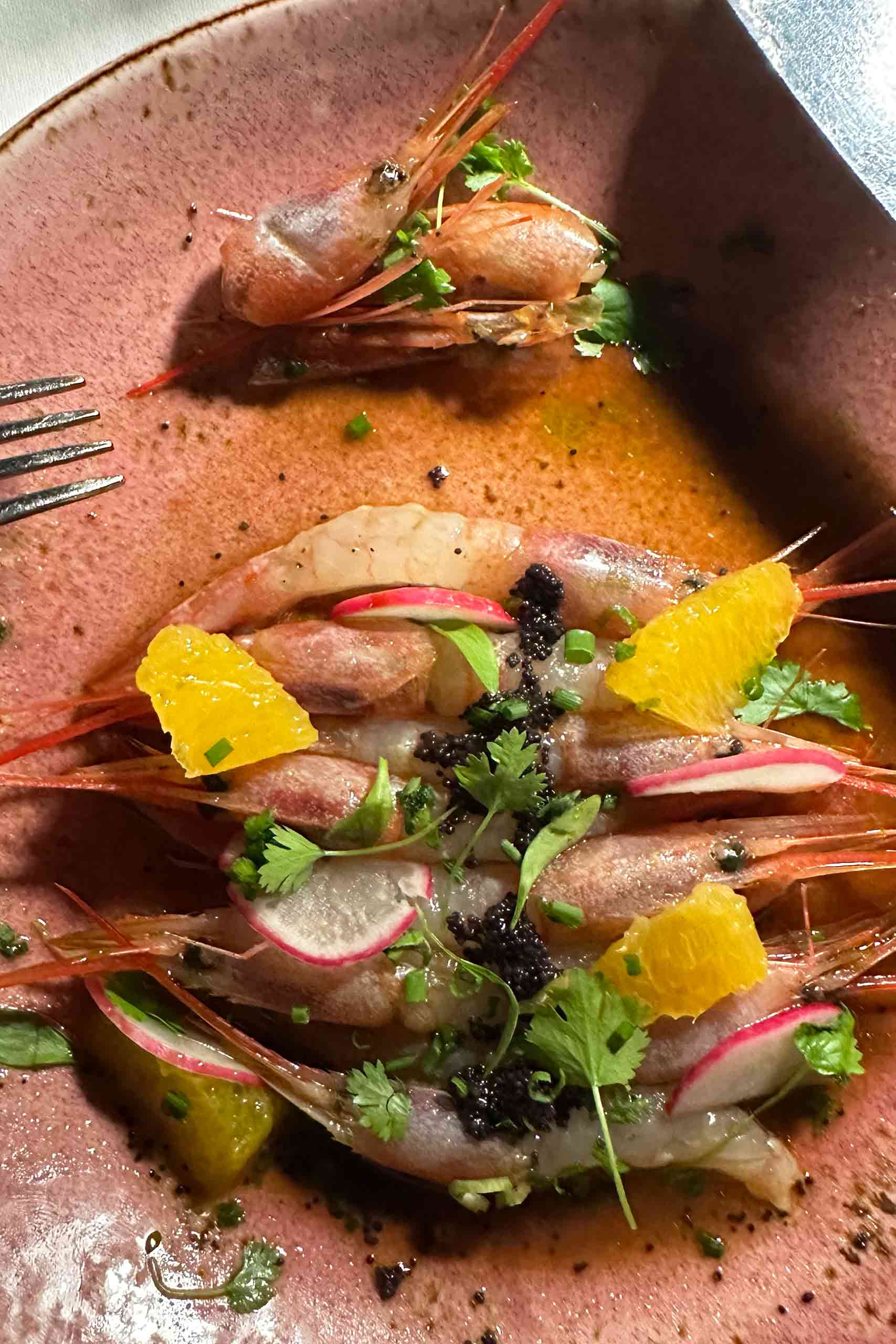 Shrimp or prawns served at FiftyNine Republic restaurant