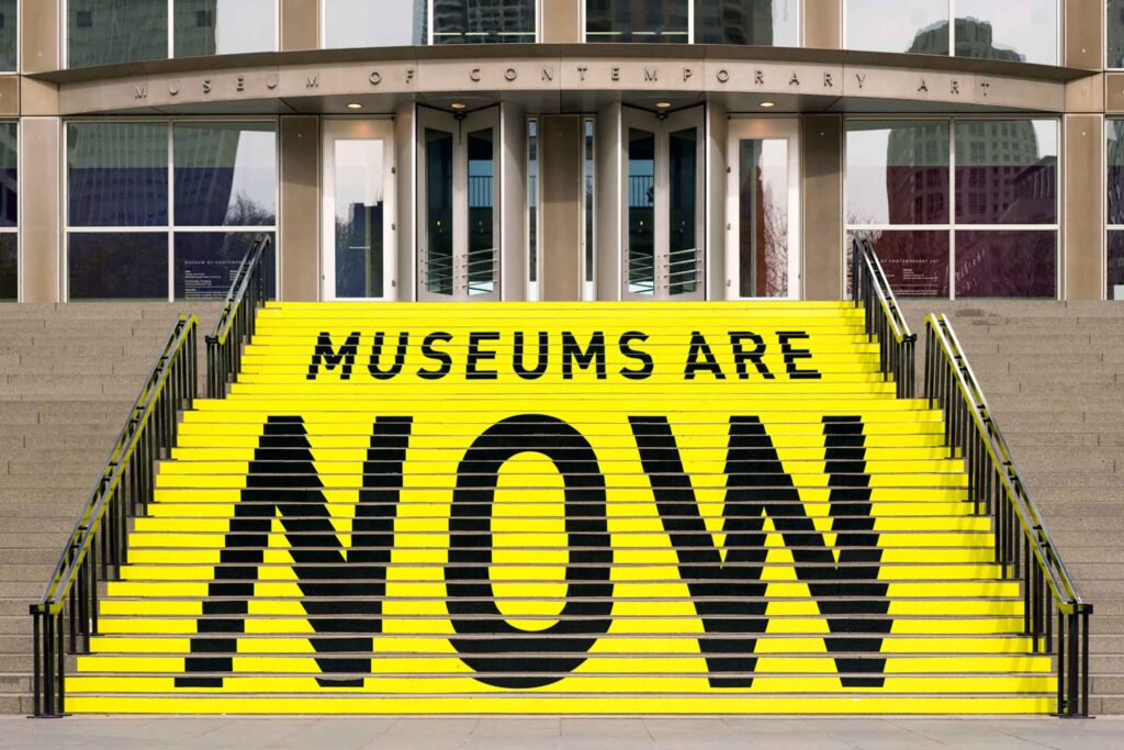 Steps of the Museum of Contemporary Art Chicago, Illinois, USA