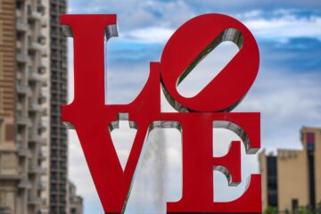 LOVE sculpture in Philadelphia, Pennsylvania, USA