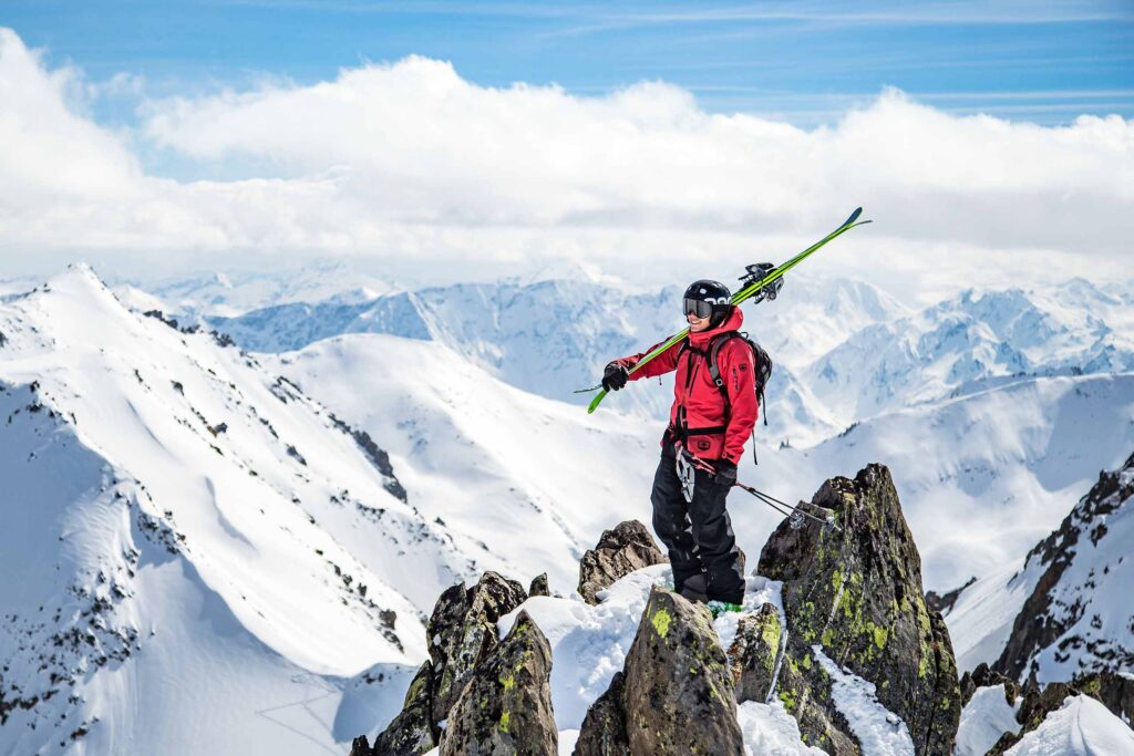 A skier in Andermatt, Switzerland