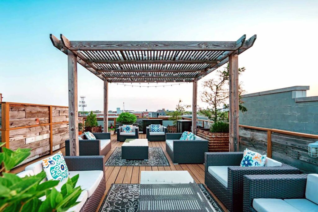 Rooftop lounging in Illinois, USA