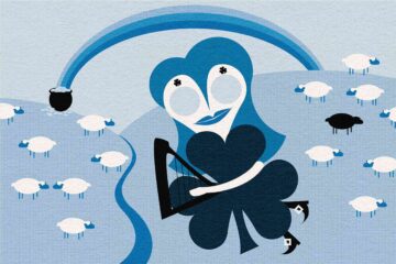 Irish Wish: Illustration reflecting positive stereotypes of Ireland.